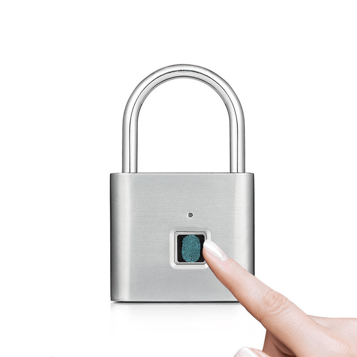 Smart Fingerprint Padlock Keyless Anti-Theft USB Charging Luggage Suitcase Bag Security Home Electronic Door Lock