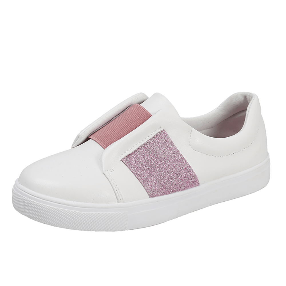 Women Elastic Band Trainers Slip on Flats - MRSLM