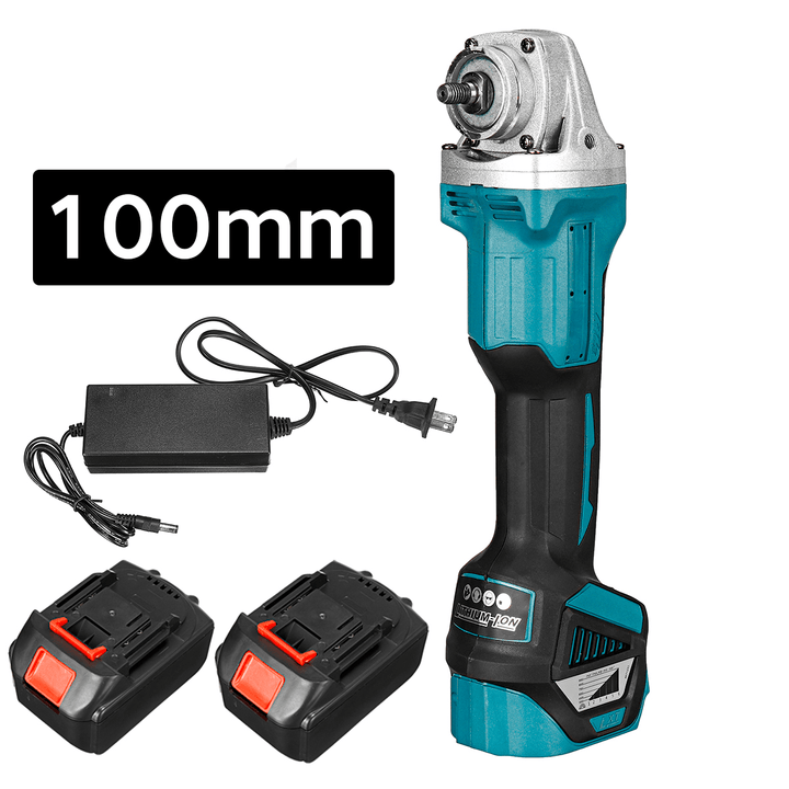 100Mm Brushless Angle Grinder 6 Gear Adjustable Electric Polishing Machine W/ 1 or 2 Battery - MRSLM