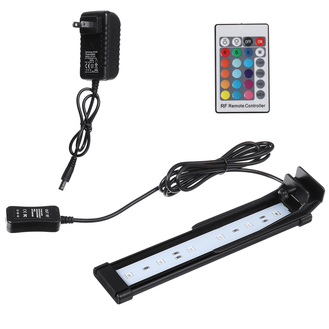 22CM Aquarium Cover Lighting Color Change Remote Control Dimmable RGBW LED Light Suitable for Aquarium/Fish Tank - MRSLM