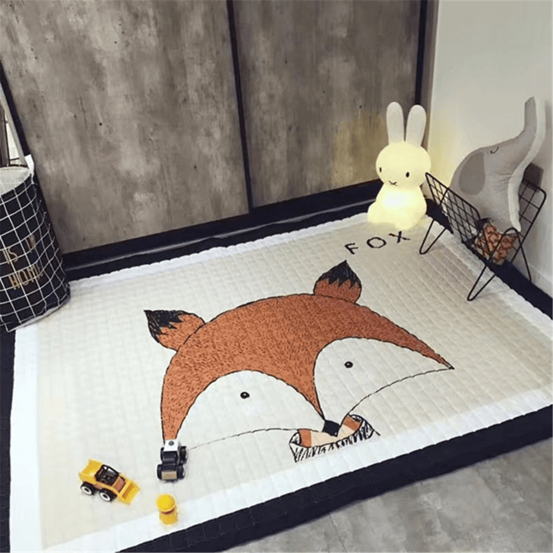 195 X 145Cm Cute Animal Soft Rectangle Baby Kid Play Mat Activity Crawling Blanket