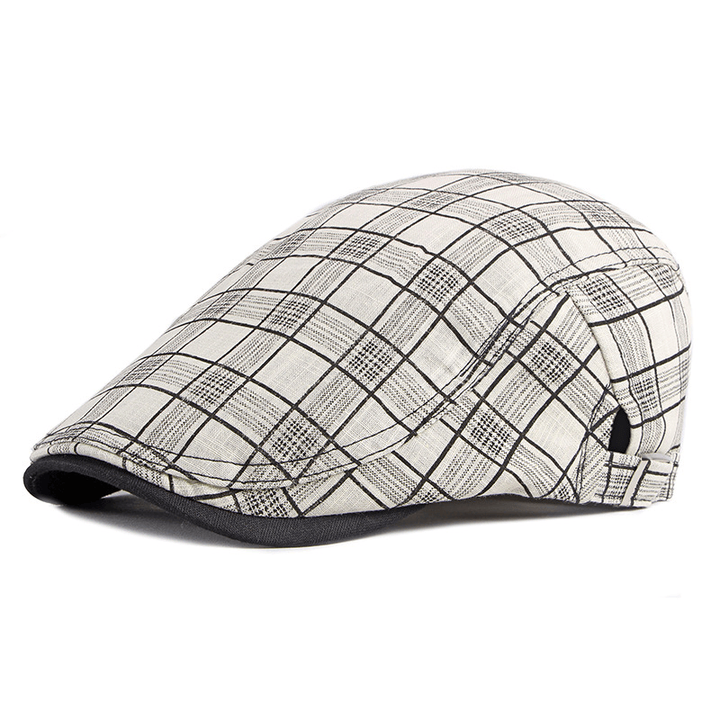 Men'S Trendy Sunshade and Breathable Cotton British Cap