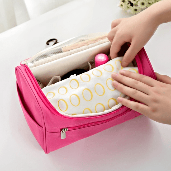 Women Portable Toiletry Wash Bag Waterproof Cosmetic Make-Up Storage Pouch Outdoor Travel