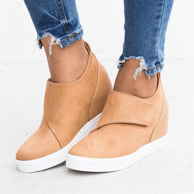 Women Hook Loop Hidden Heel Casual Loafers