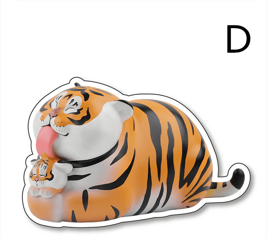 Fat Tiger Car Ornaments Cute Cartoon Little Tiger Car Doll Interior Decorations