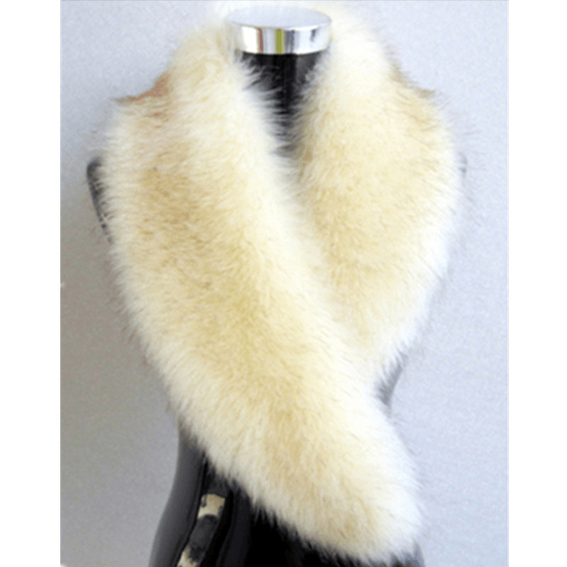 Faux Fox Fur Ladies Shawl Big Fur Collar Scarf