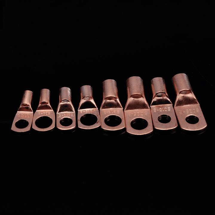 60Pcs Copper Ring Lug Terminal with Box Cable Lugs Crimp Terminals Wire Connector Terminal