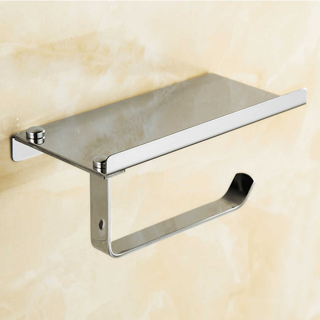 Stainless Steel Toilet Roll Tissue Stand Paper Holder Wall Mounted for Home Bathroom Paper Hook