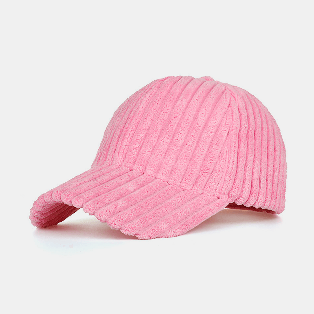 Striped Corduroy Baseball Cap Sun Hat Outdoor Sunshade Hat