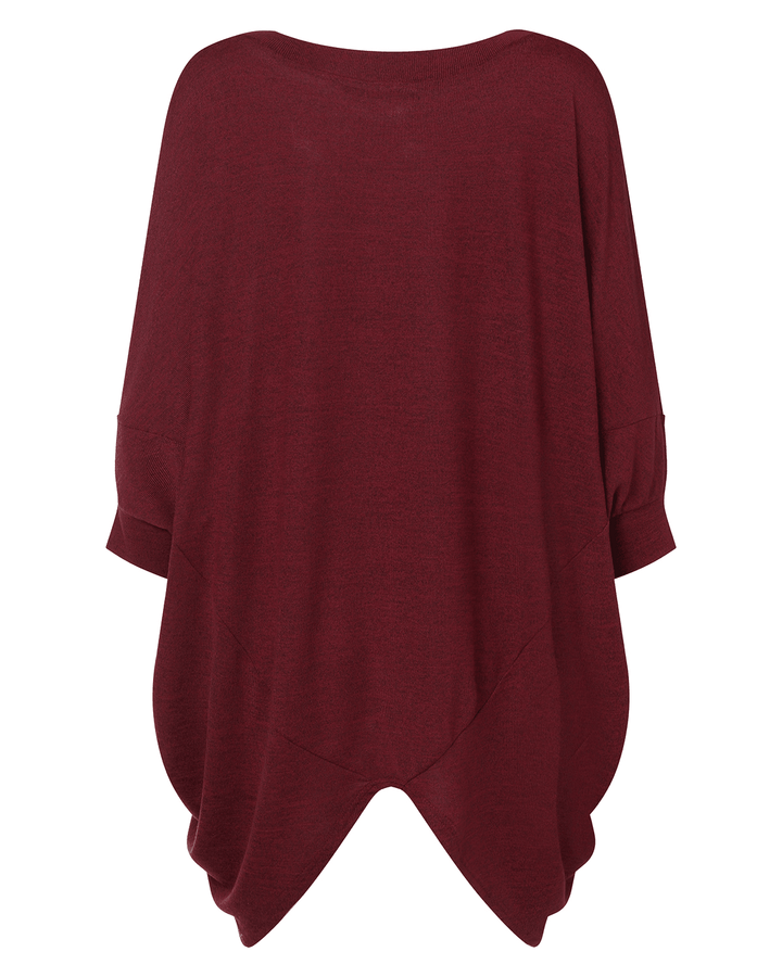 Women Pullover V Neck Long Sleeve Irregular Hem Casual Loose Blouse