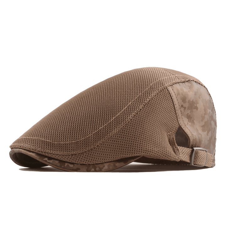 Spring and Summer Hollow Mesh Beret Men