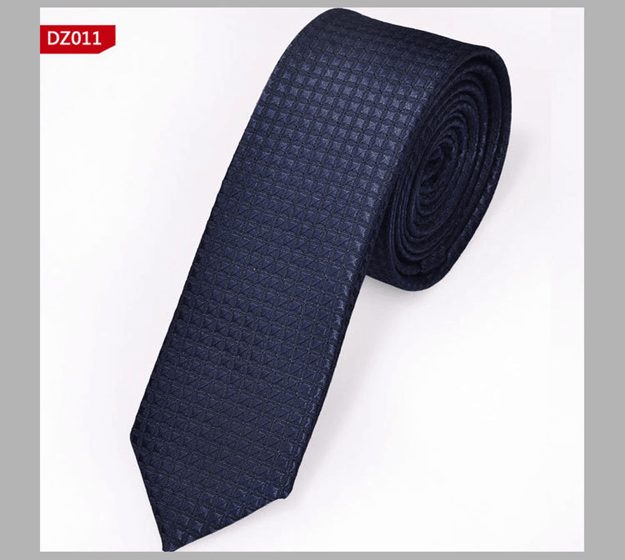 British Style Polyester Yarn Dyed Male 5Cm Narrow Tie