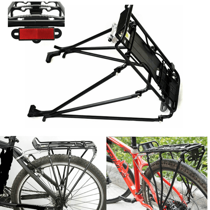 Bicycle Cargo Rack Aluminum Alloy Rear Back Seat Bike Mount Carrier Luggage Protect Pannier Max Load 25Kg