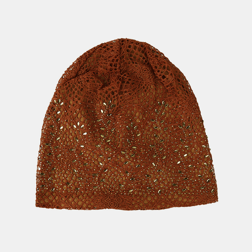 New Knitting Cutout Beanie Hat Breathable Caps - MRSLM