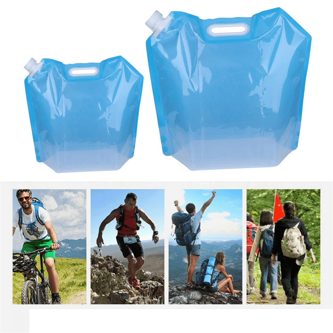 5L/10L Portable PVC Eco-Friendly Foldable Water Storage Bag Outdoor Camping Traveling Water Bucket