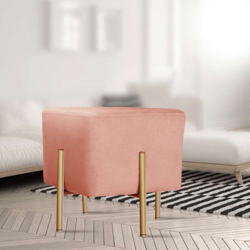 Velvet Cubic Stool Fabric Shoe Bench Seat Stool Modern Chair Ottomans Sofa Footstool Home Doorway Clothing Store Furniture Decoration