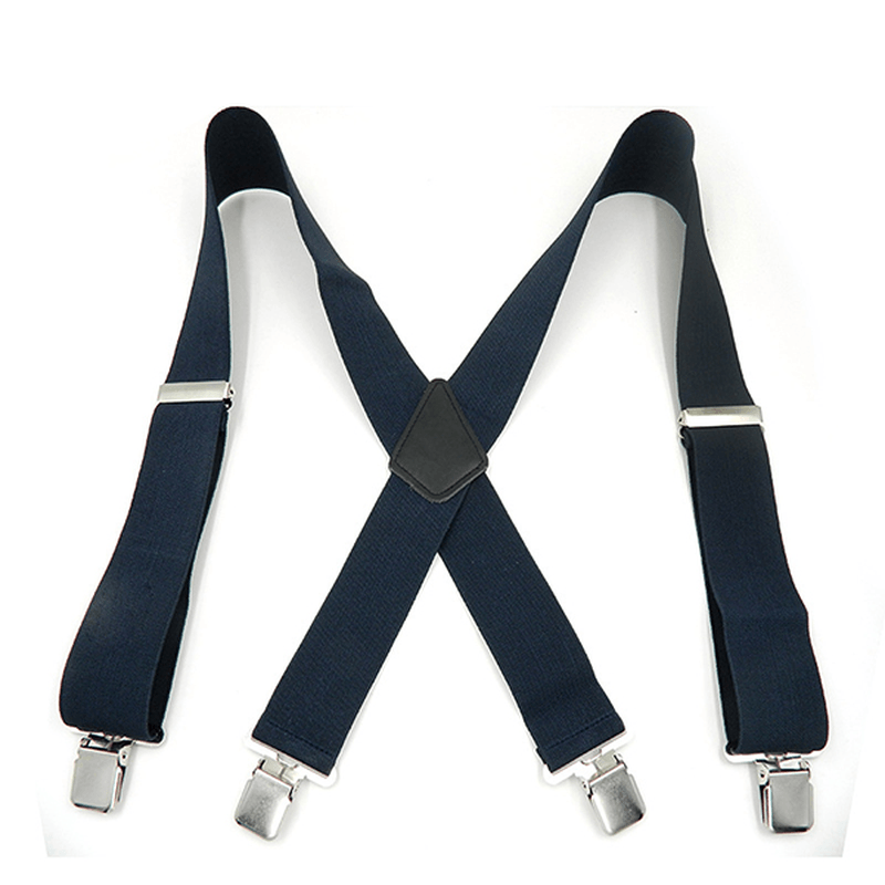 5Cm*125Cm plus Size Clip-On Suspenders Four Clips Adjustable Braces Oversize Braces Belt - MRSLM