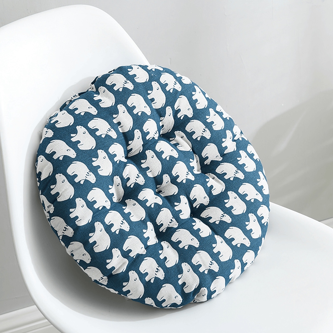 Nordic Print round Cotton Chair Cushion Soft Pad Dining Home Office Patio Garden