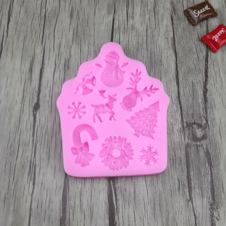 Christmas Santa Claus Silicone Mold Fondant Cake Decoration Baking Mould Kitchen Tools