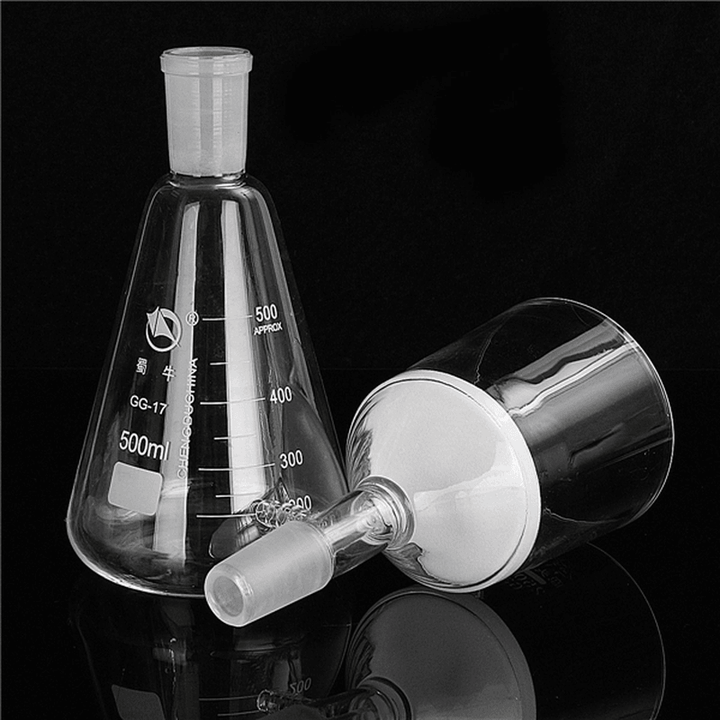 500Ml 24/29 Joint Suction Filtration Equipment Glass Buchner Funnel Conical Flask Filter Kit