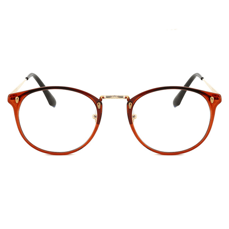 Women Men Metal Frame Blue Light Blocking Glasses