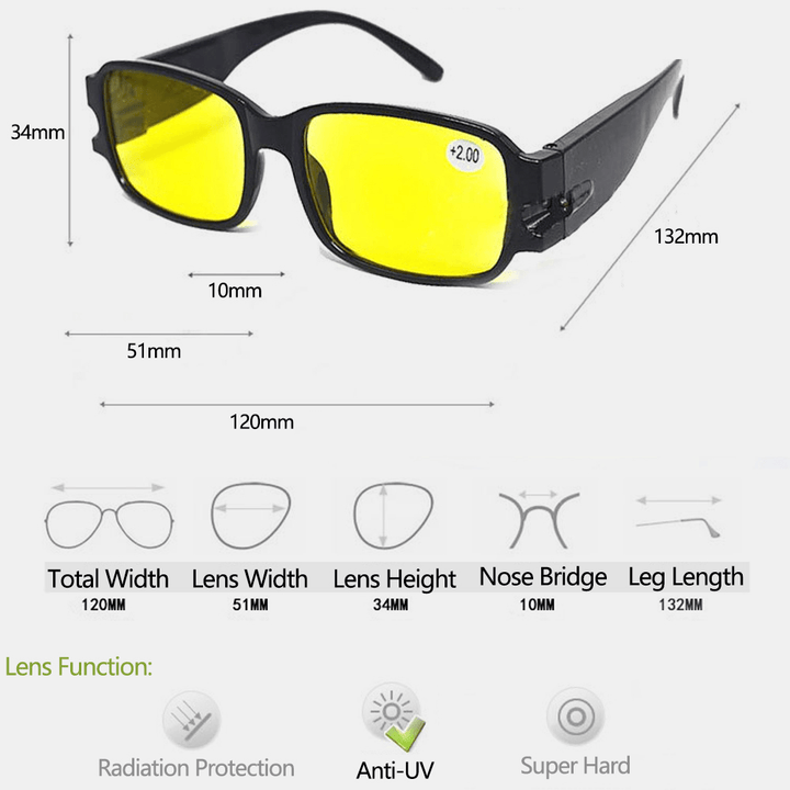 Men Full Frame Multifunction LED Night Vision with Lamp Currency Detector Illumination UV Protection Polarized Sunglasses