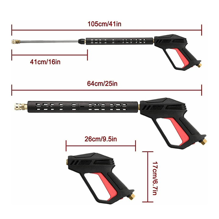 4000PSI High Pressure Water Guns Lance Car Cleaner Washer Washing Sprayer