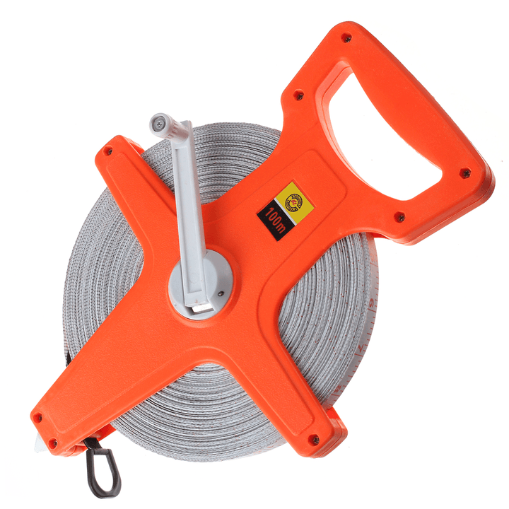 Tape Measure 30M 50M 100M Fiberglass Open Reel Measuring Metric Imperial Tool