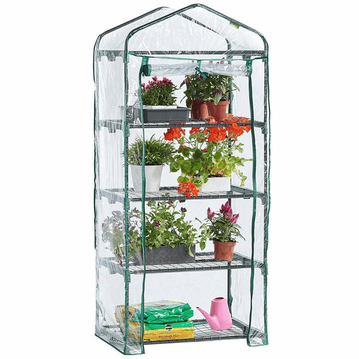 Mini Greenhouse Cover Clear PVC Outdoor Gardening Tier Plant Growing Green House