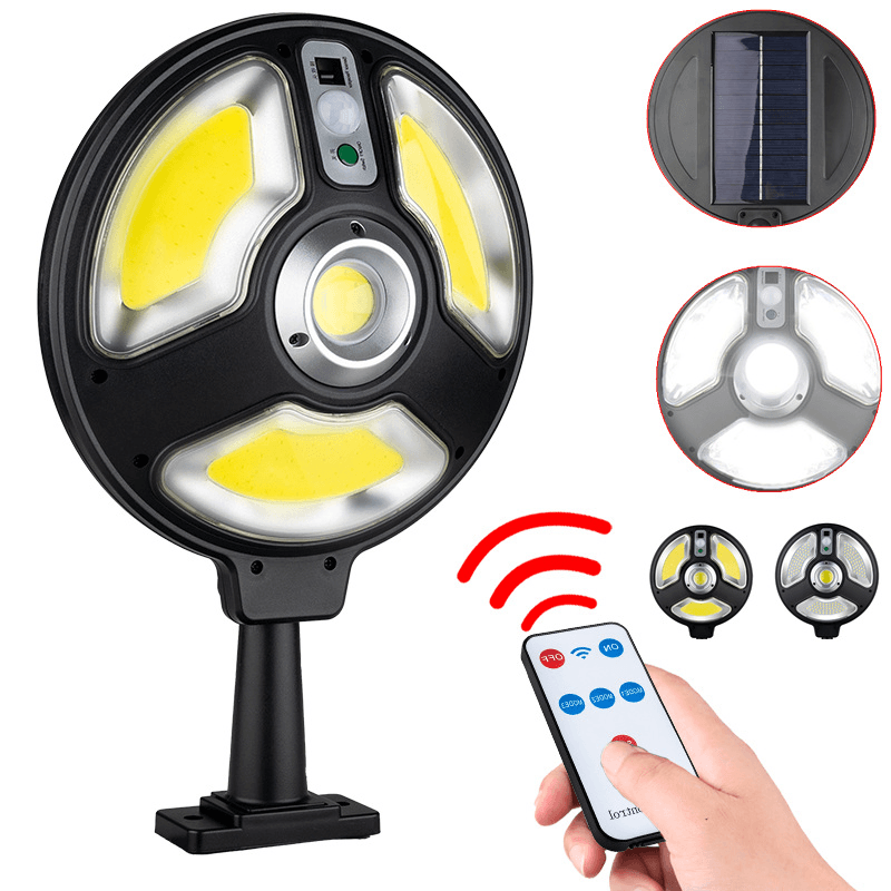 XANES¬Æ Solar Camping Light 3 Modes Sensor Garden Wall Light Outdoor COB LED Waterproof Smart Remote Control Lamp