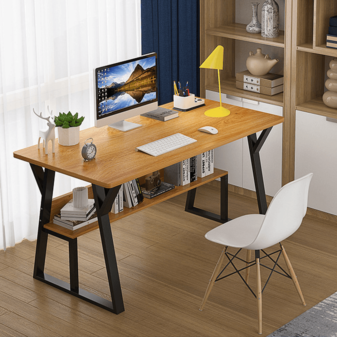 Desktop Computer Desk Simple Modern Desk Bookshelf All-In-One Creative Student Writing Desk Office Home Bedroom