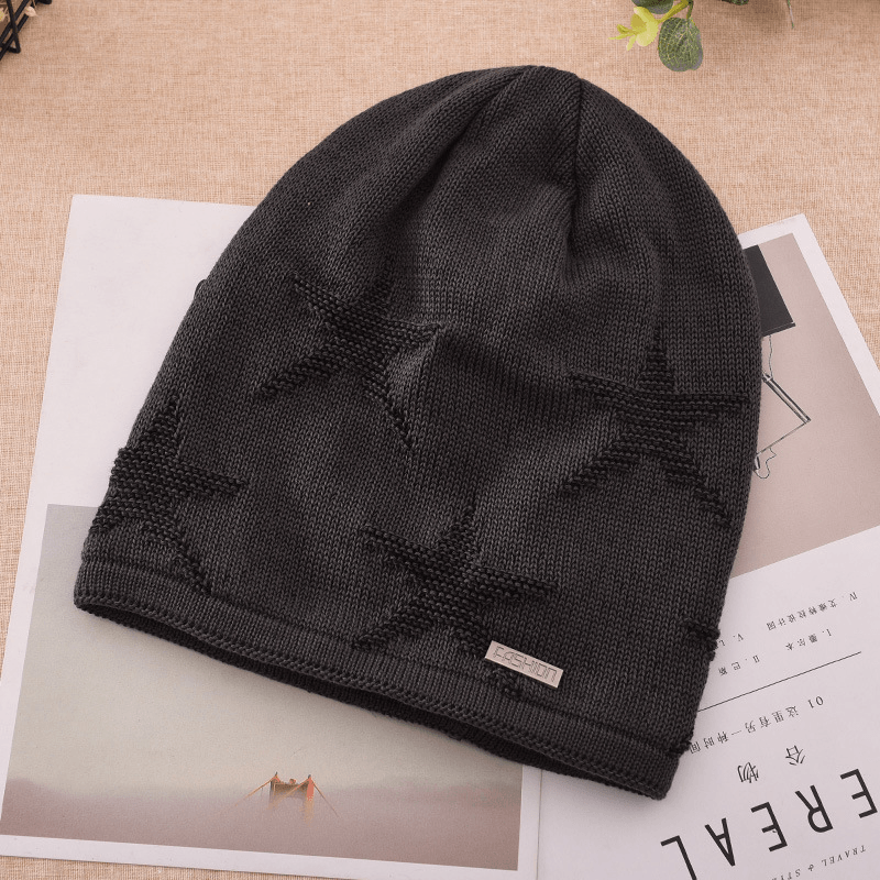 Men'S Fashion Knitted Outdoor Warm Woolen Cap