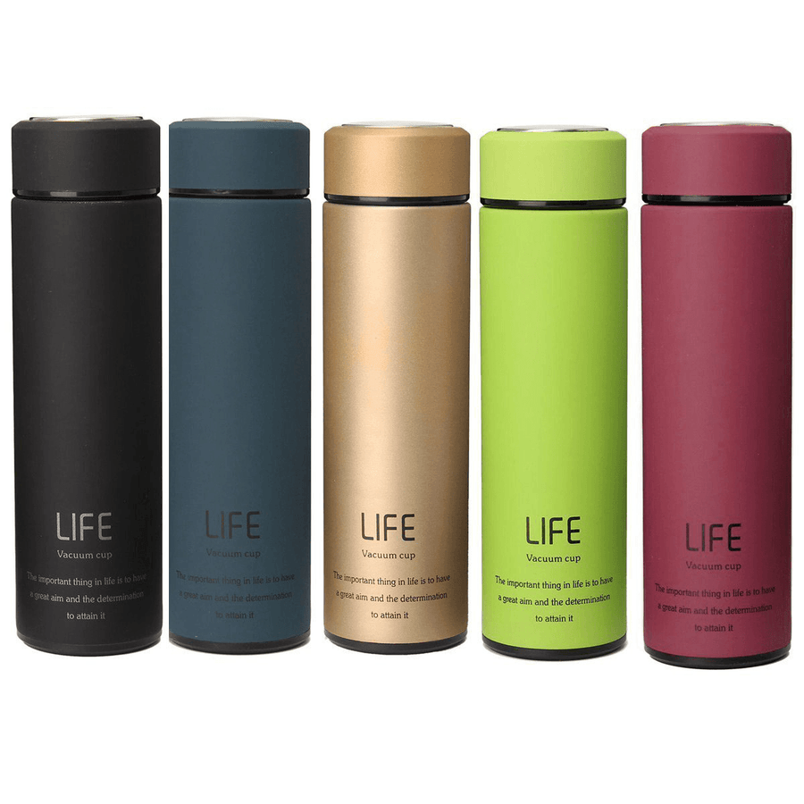 500Ml /18 Oz Insulated Stainless Steel Water Vacuum Bottle Double-Walled Coffee Cup Flasks Thermo for Hot and Cold Drinks Travel Mug for Outdoor Sports Hiking Running - MRSLM