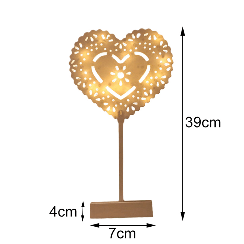 Christmas LED Wooden Table Mini Night Light Desk Lamp Wedding Bedroom Christmas Decor Gifts - MRSLM