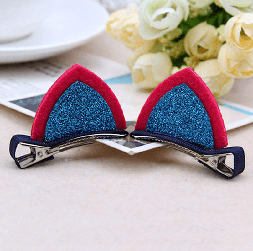 2Pcs / Lot Girls Barrettes Cute Cat Ears Hair Clip Kids Safety Headband Hairpin for Kids Hair Accessories - MRSLM