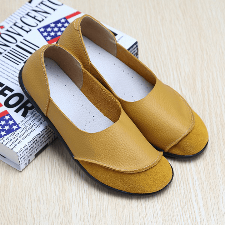 Soft Comfy Slip on Pattern Match Casual Flat Shoes