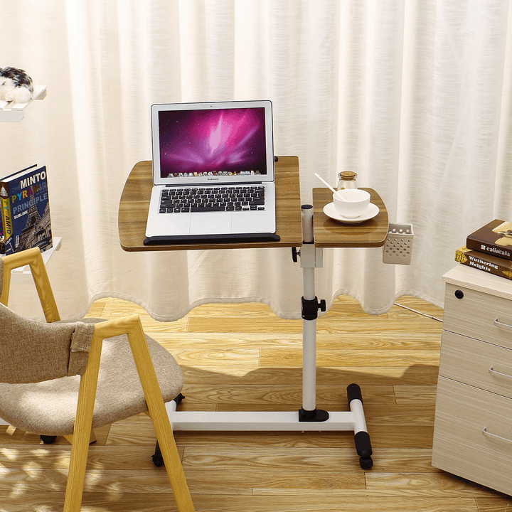 360 Degrees Adjustable Angle & Height Rolling Notebook Laptop Desk Stand over Bed Sofa Table