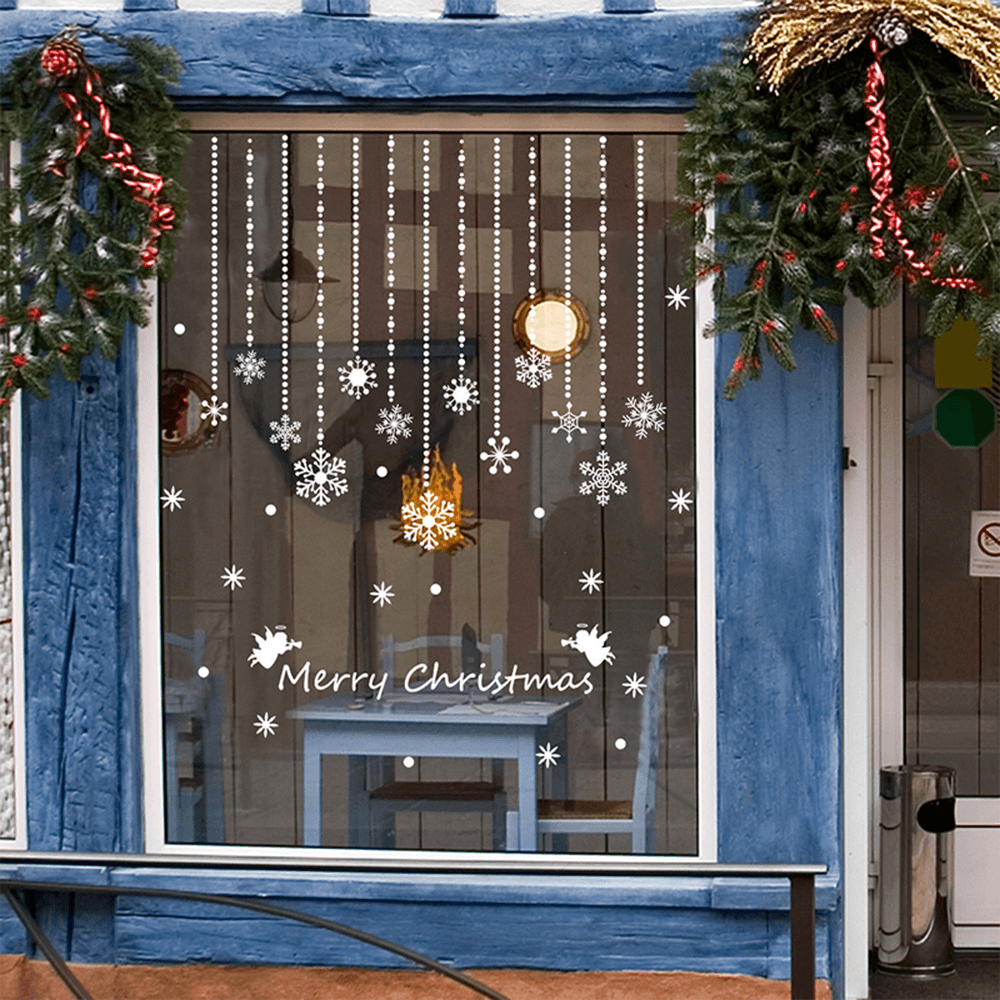 Miico DLX0748 Christmas Sticker Window Snowflake Wall Stickers for Christmas Decoration