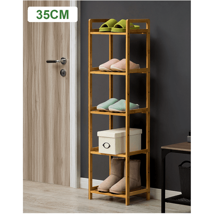 3/4/5 Tiers Shoe Racks Storage Wooden Shelf Stand Shelve Home Office Organizer DIY - MRSLM