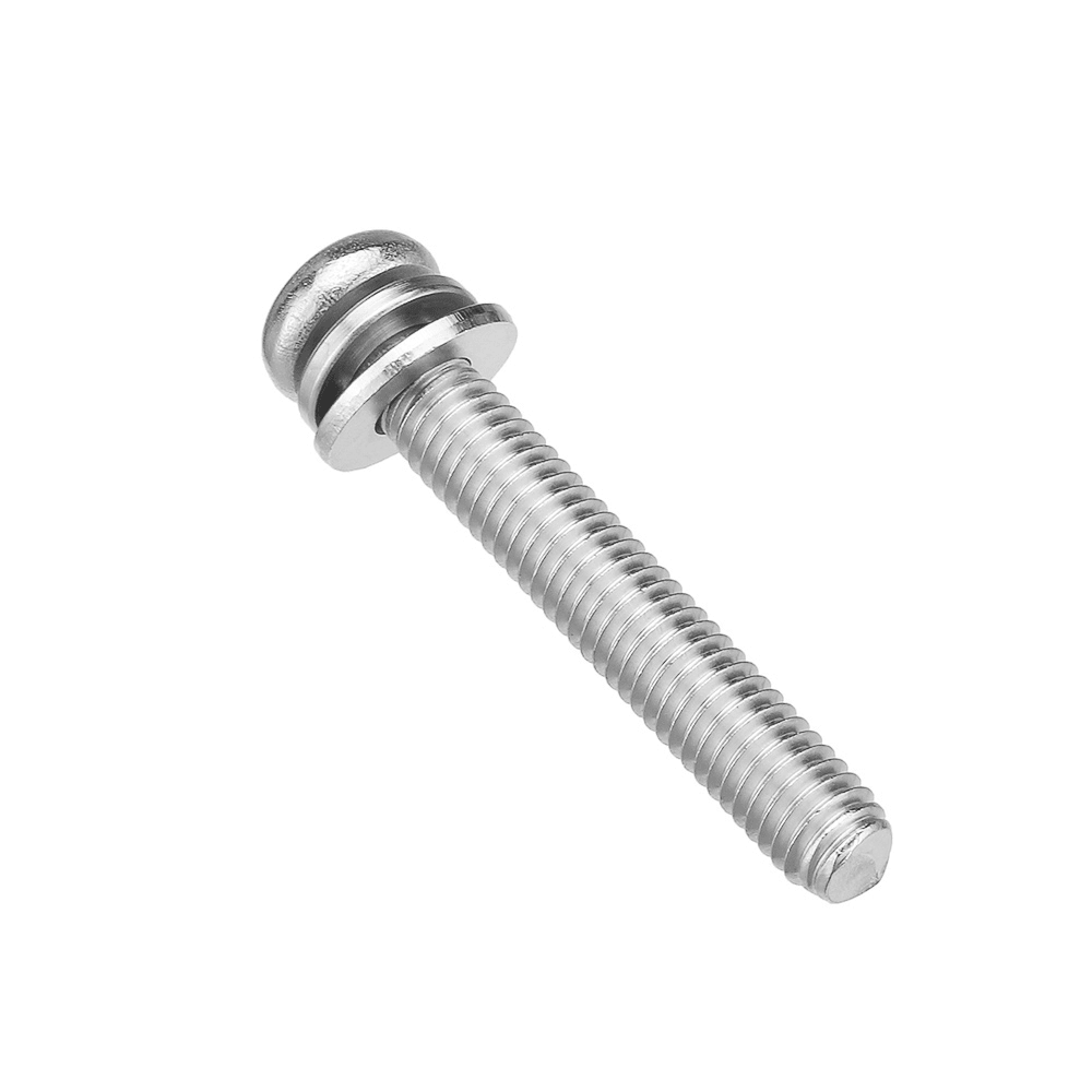 Suleve‚Ñ¢ M6SP1 50Pcs M6 Stainless Steel 10-40Mm Phillips Pan Head Machine Screw Washer Bolt Asortment