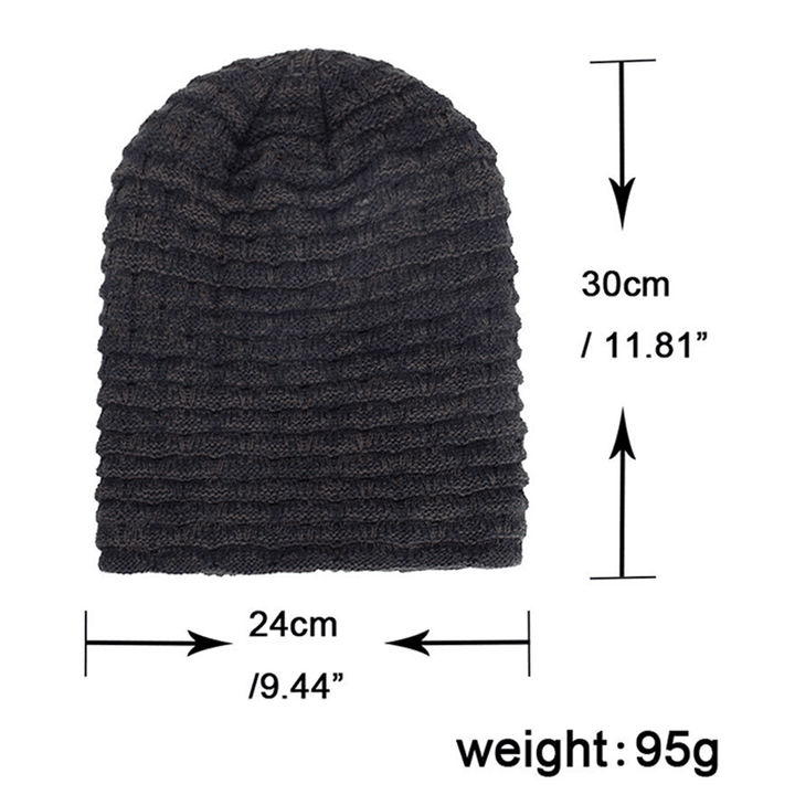 Men Women Special Stripe plus Velvet Knitted Hat Beanie Caps