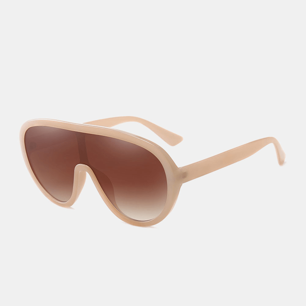 Unisex One-Piece Lens Large Full Frame UV Protection Sunshade Fashion Sunglasses - MRSLM