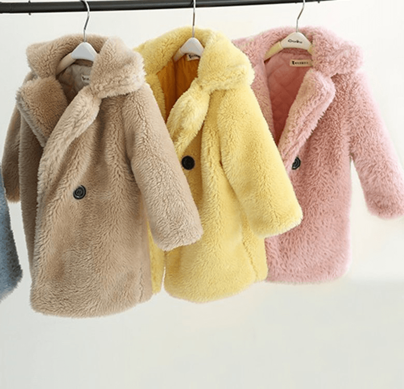 Big Kids Fur Coat Imitation in Autumn and Winter Coat