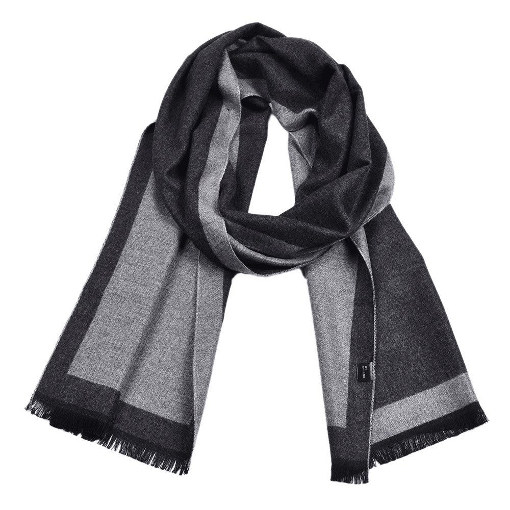 Fashionable Men'S Cashmere Warm Contrast Scarf