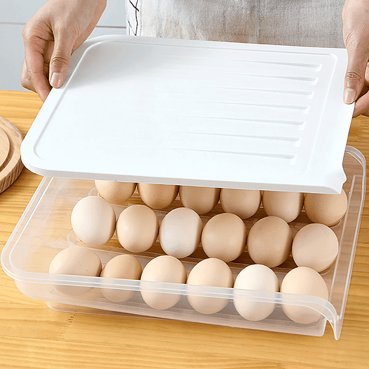 18 Grid Kitchen Egg Storage Eggs Holder Stackable Freezer Dust-Proof and Portable Egg Storage Container