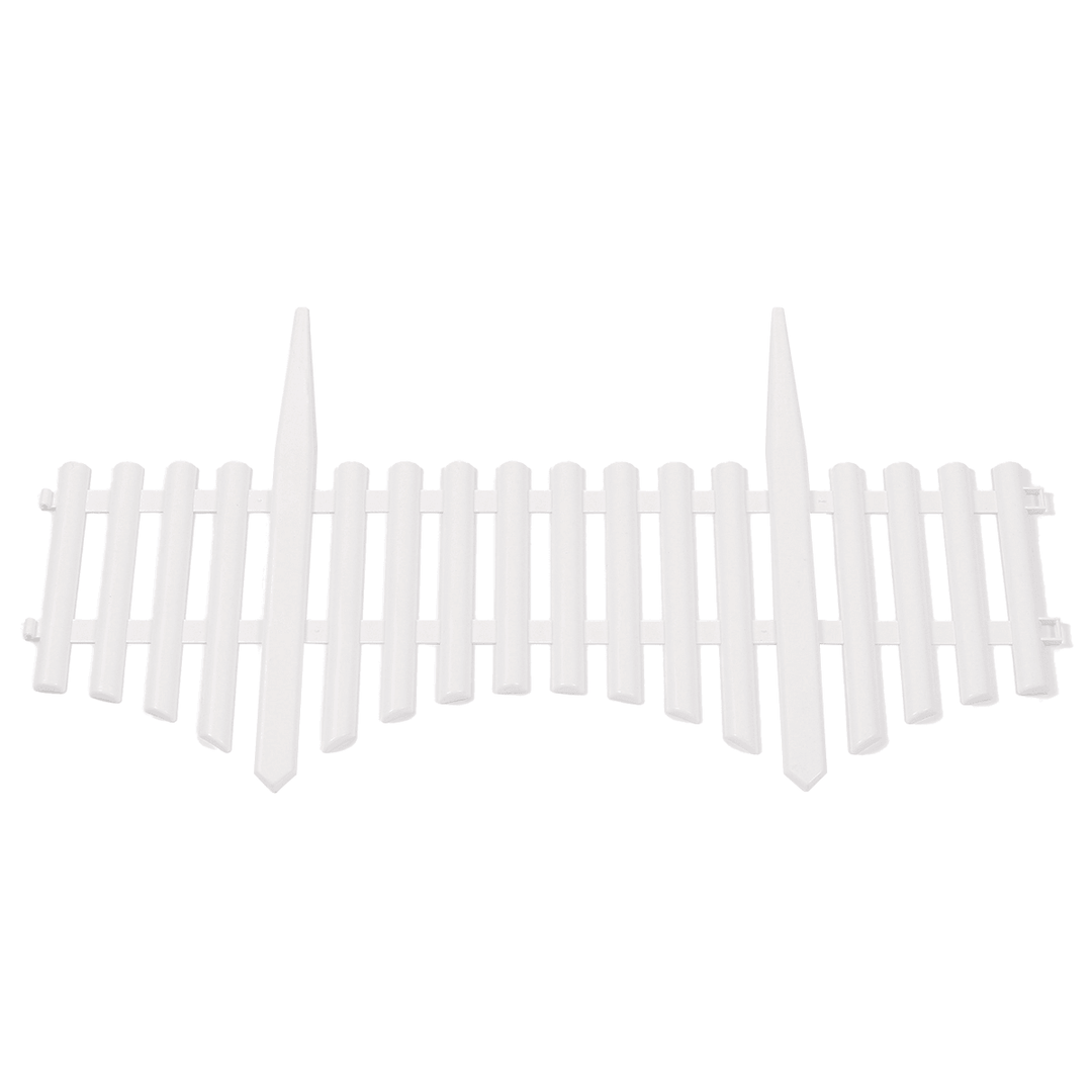 6PCS PVC Plastic White Fence Courtyard Indoor European Style for Garden Vegetable Driveway