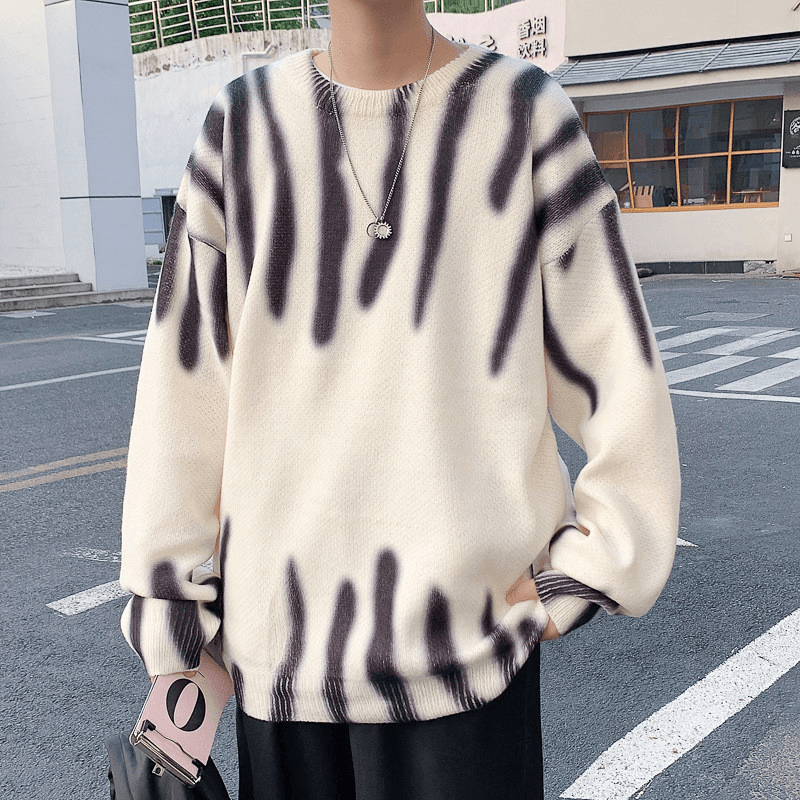 Men'S Casual Youth Loose Hong Kong Style Sweater