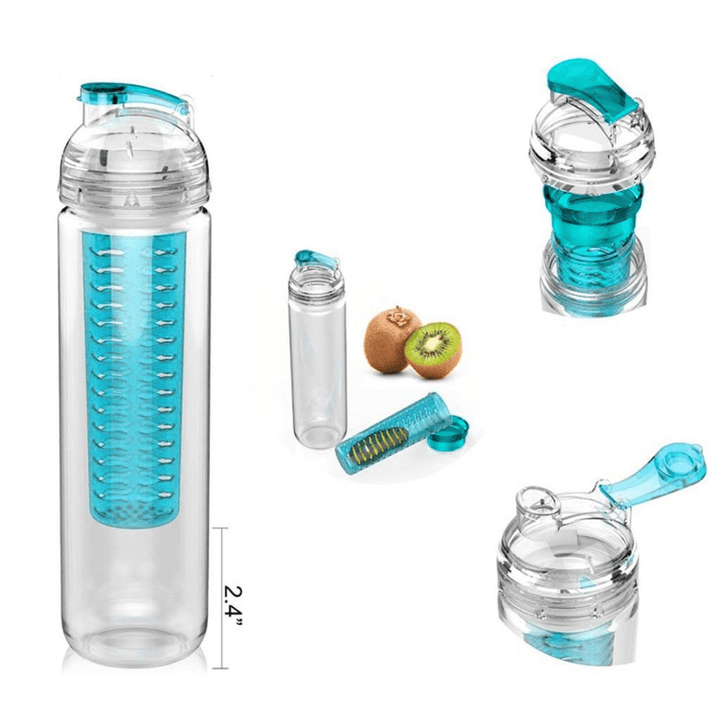 CAMTOA 800ML Plastic Water Cups Large Capacity Fruit Juice Cups Outdoor Portable Sport Cup