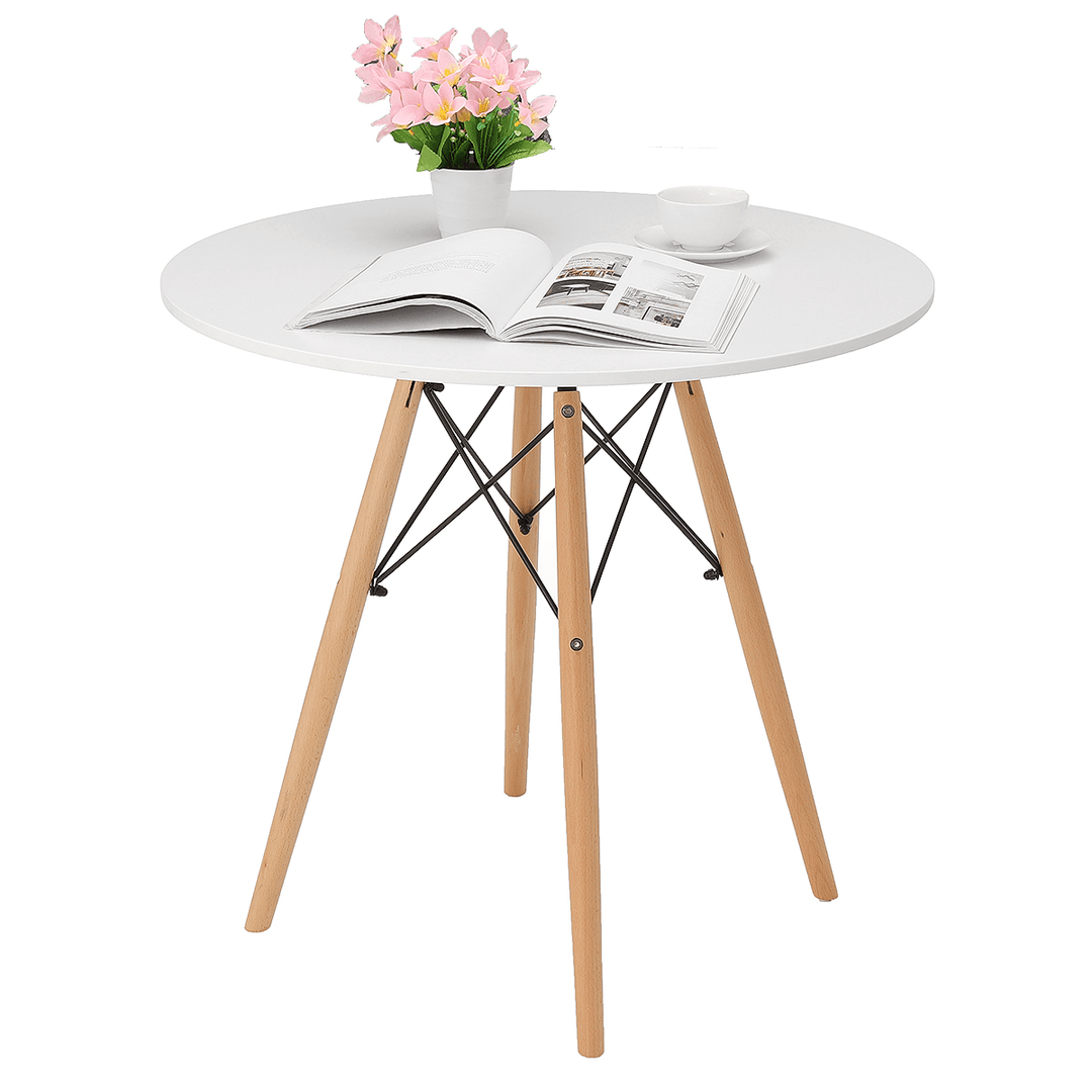 Eames round Table Modern Coffee Dining Desk Wood Leg Afternoon Tea Table Laptop Desk