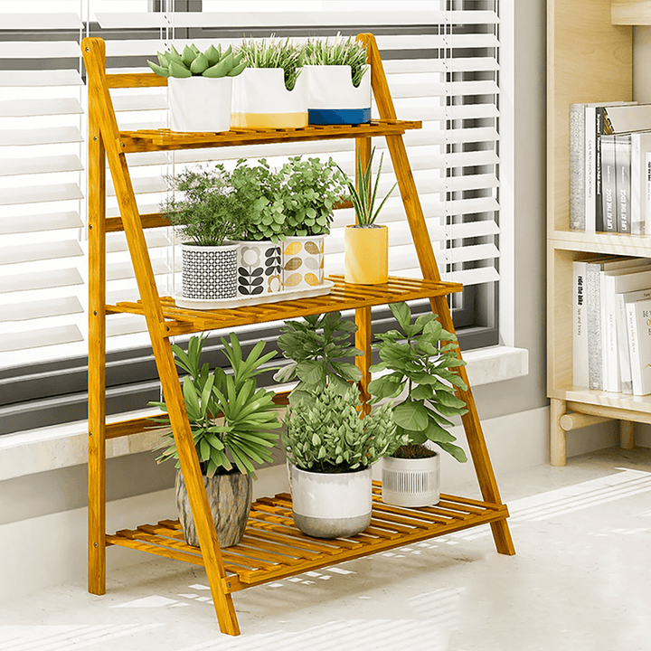 Mumaren NZ001 Multilayer Garden Storage Shelf Waterproof Antifouling with Safety Back Barrier Design Flower Stand